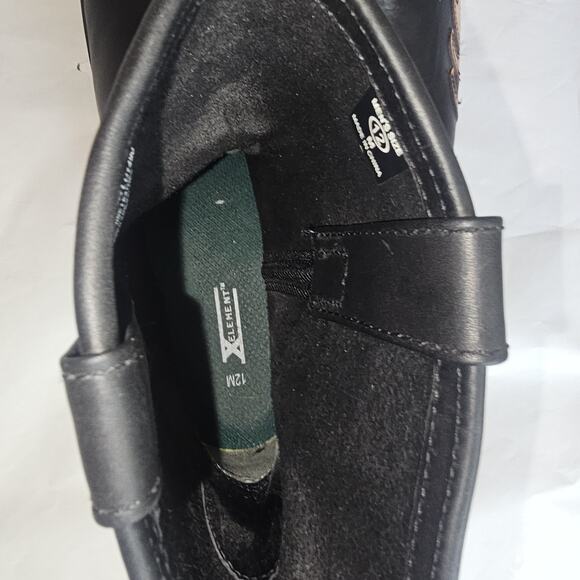 XElement Black Leather Harness Motorcycle Ankle Boots Square Toe Mens 12 - Picture 9 of 15